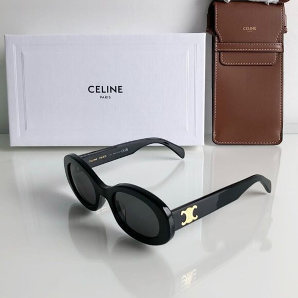 Women's Celine Triomphe Black Sunglasses - Picture 1 of 5